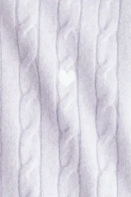 Pull en maille torsadée - Lilas/cœur — photo 4