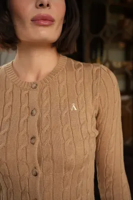 Vincent Wool Cardigan - Beige — photo 5