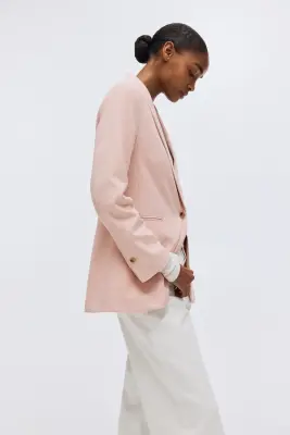 Blazer à fermeture droite - Rose — photo 3