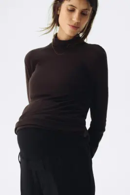 MAMA Pantalon avec fente en bas de jambe - Noir — photo 1