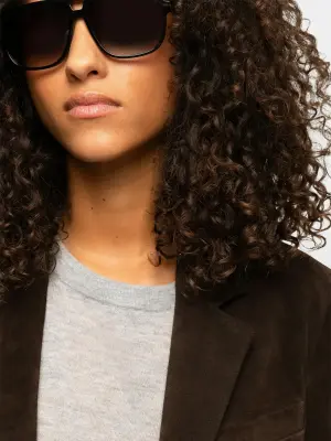 Blazer Vanille Cuir Suede — photo 4