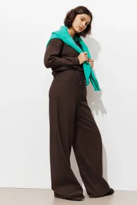 Pantalon large uni Femme — photo 2
