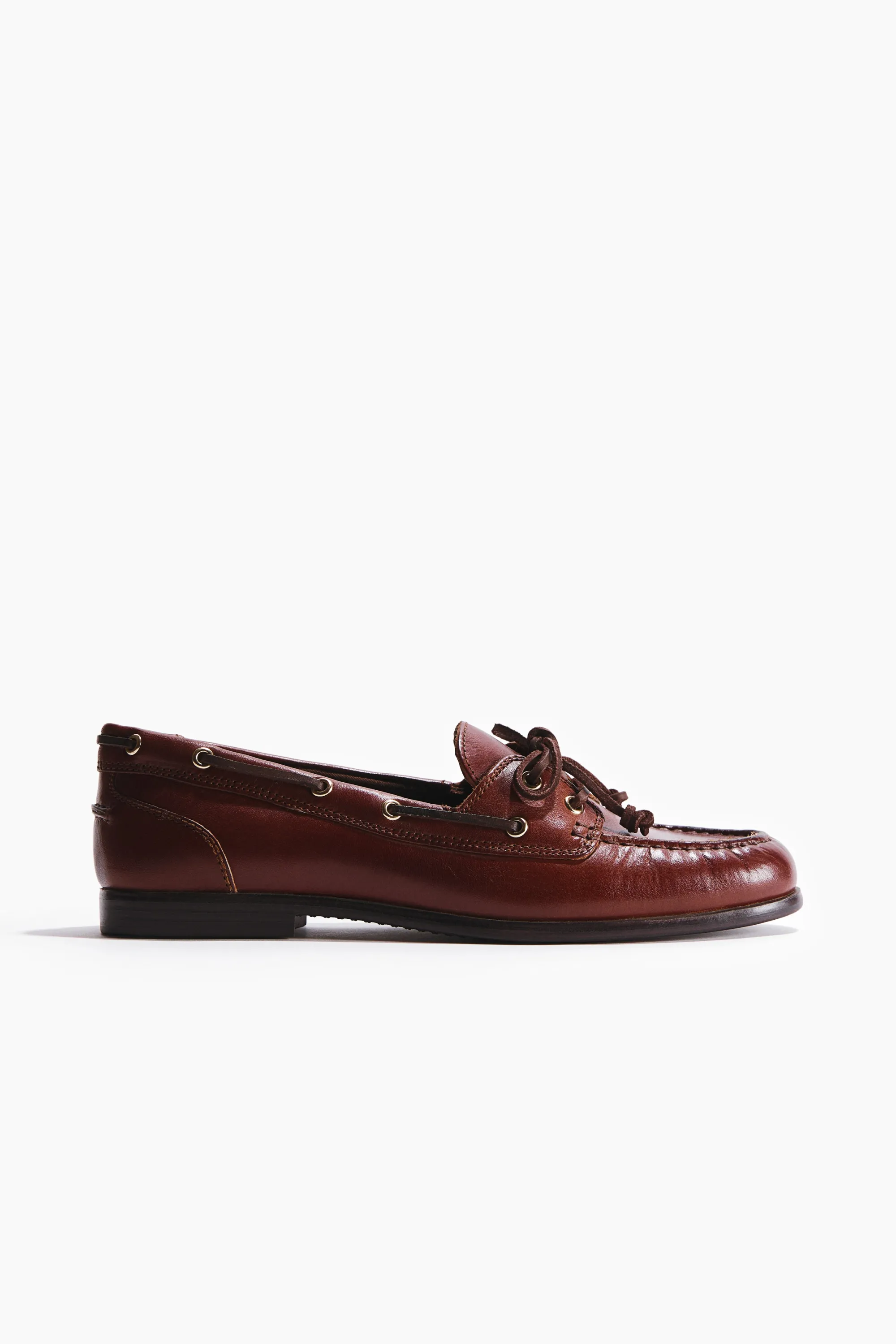 Chaussures de pont en cuir - Marron foncé