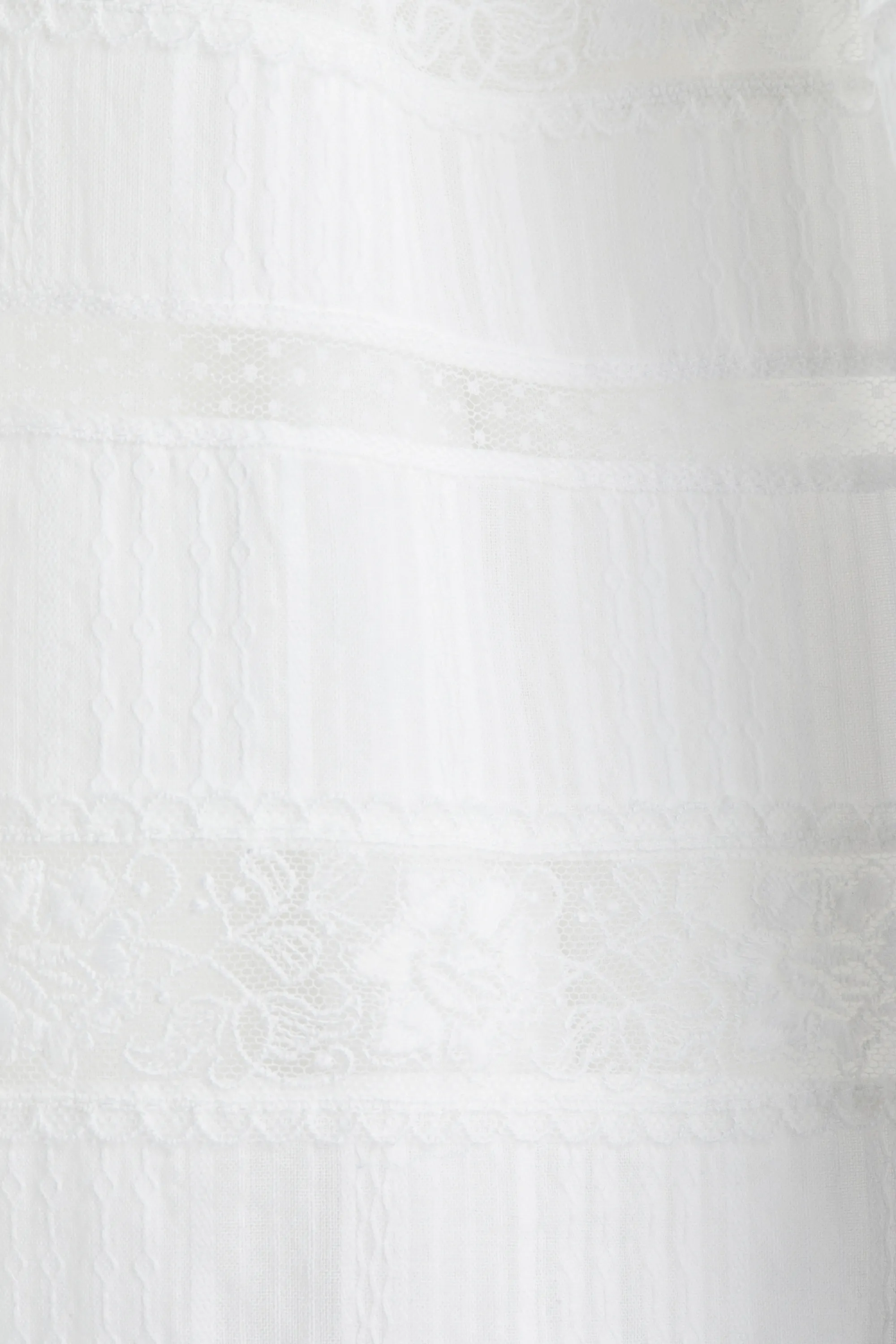 Robe en coton avec dentelle - Blanc