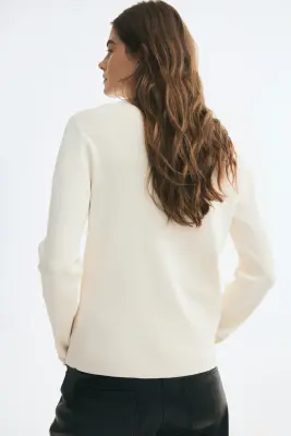 Gilet ajusté - Crème — photo 3