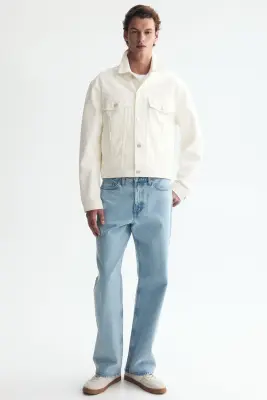 Veste Trucker en denim - Crème — photo 2