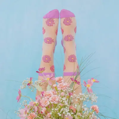 Chaussettes transparentes Cosmos Coucou Suzette — photo 1