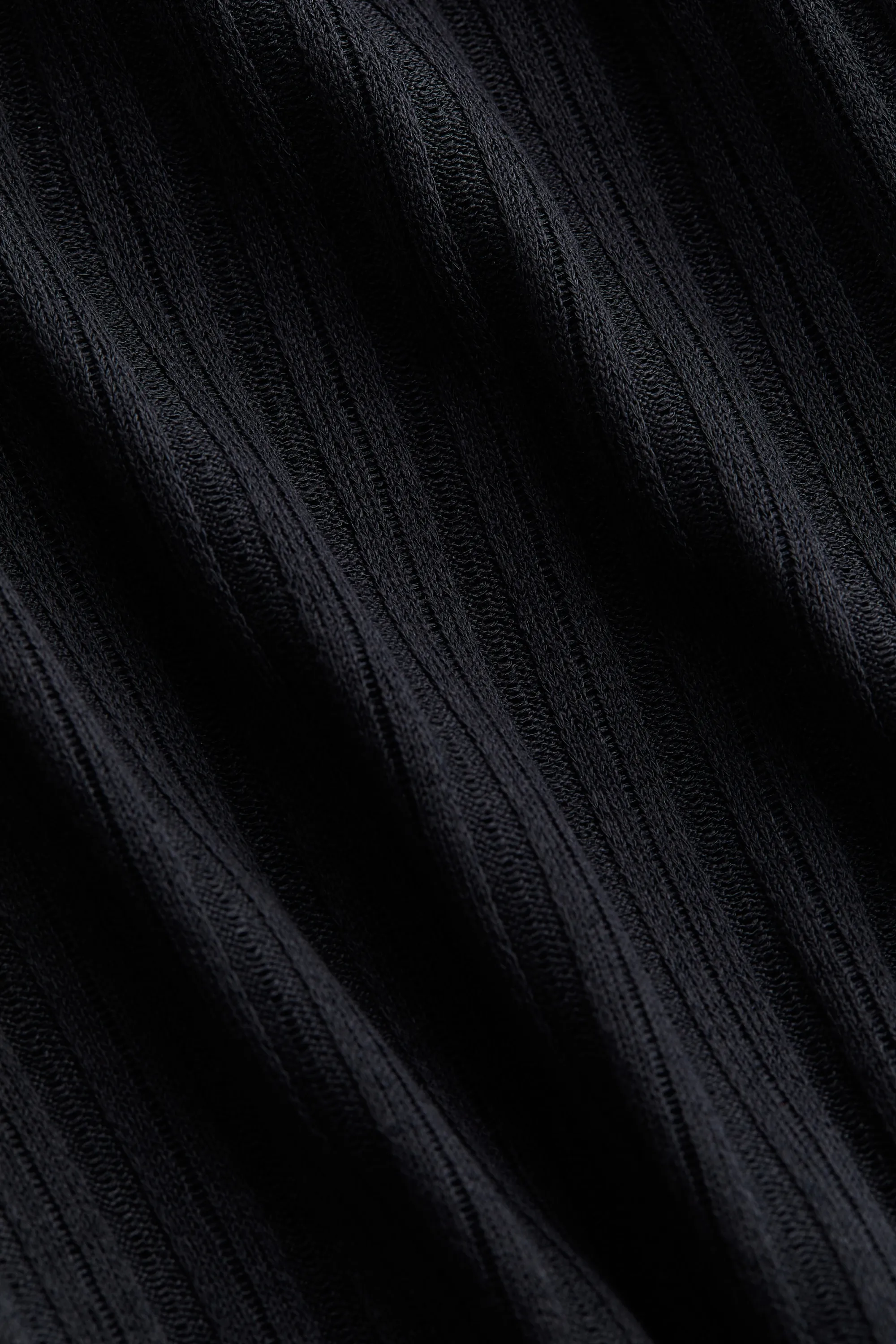 Pantalon en maille côtelée - Quasi noir