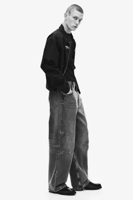 Jean baggy avec pinces - Bleu denim ancien — photo 2