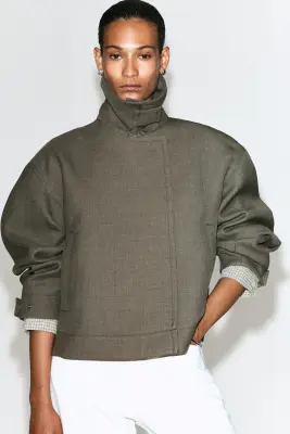 VESTE FAÇON TRENCH-COAT EN MÉLANGE DE LAINE - PIERRE-BRUN CHINÉ — photo 3