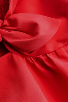 Robe à étages avec détail à nouer - Rouge — photo 4