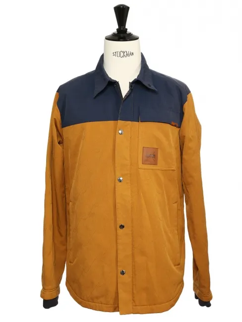 Veste blouson HUDSON imperméable marron camel et bleu marine Prix boutique $168 Taille M