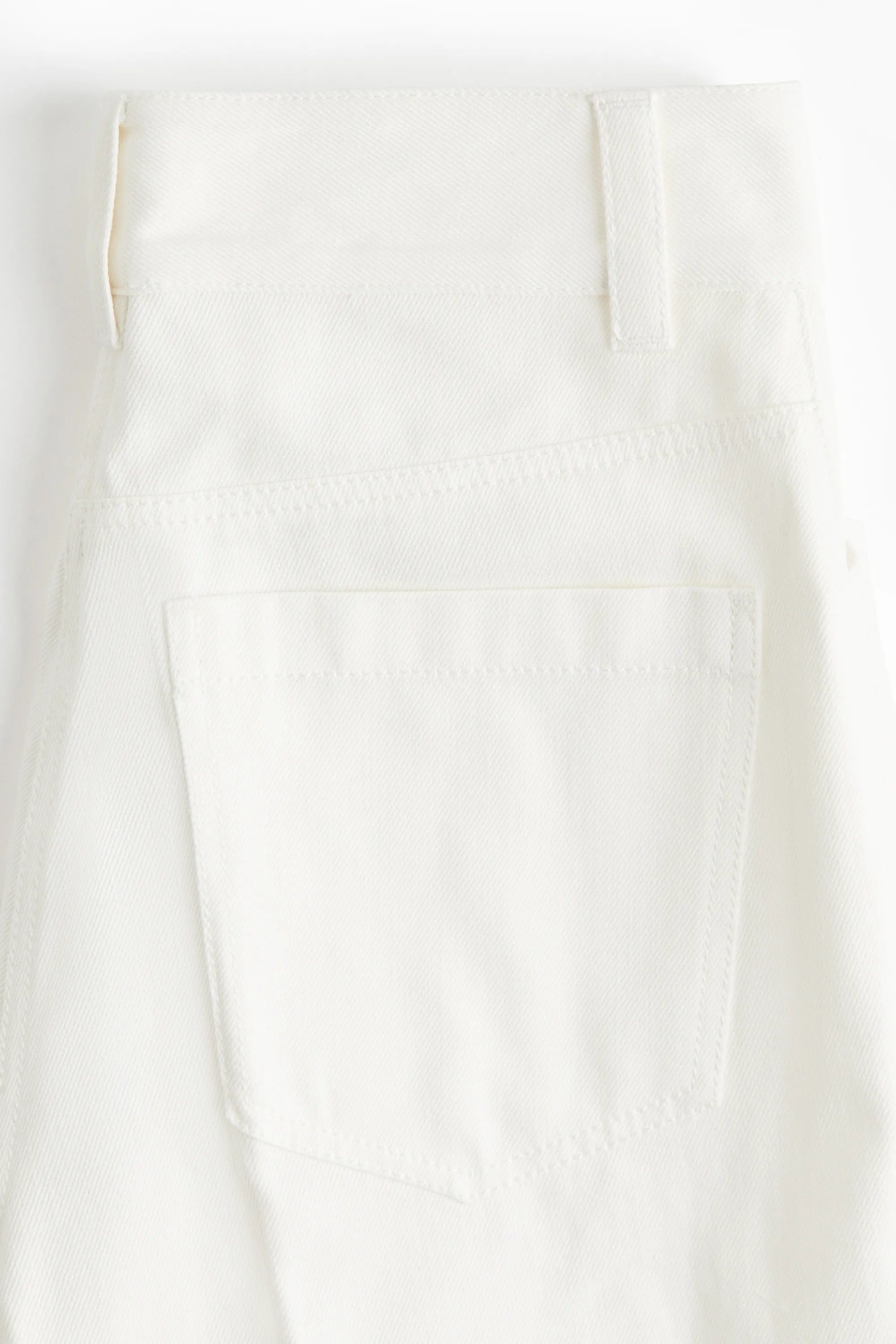 Pantalon évasé en twill - Blanc