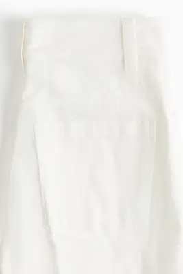Pantalon évasé en twill - Blanc — photo 1