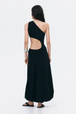 Robe découpée avec base à effet boule - Noir — photo 2
