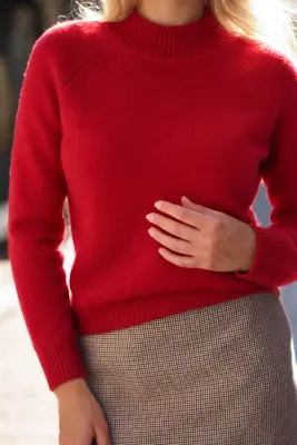 Genevieve Cashmere Sweater - Red — photo 3
