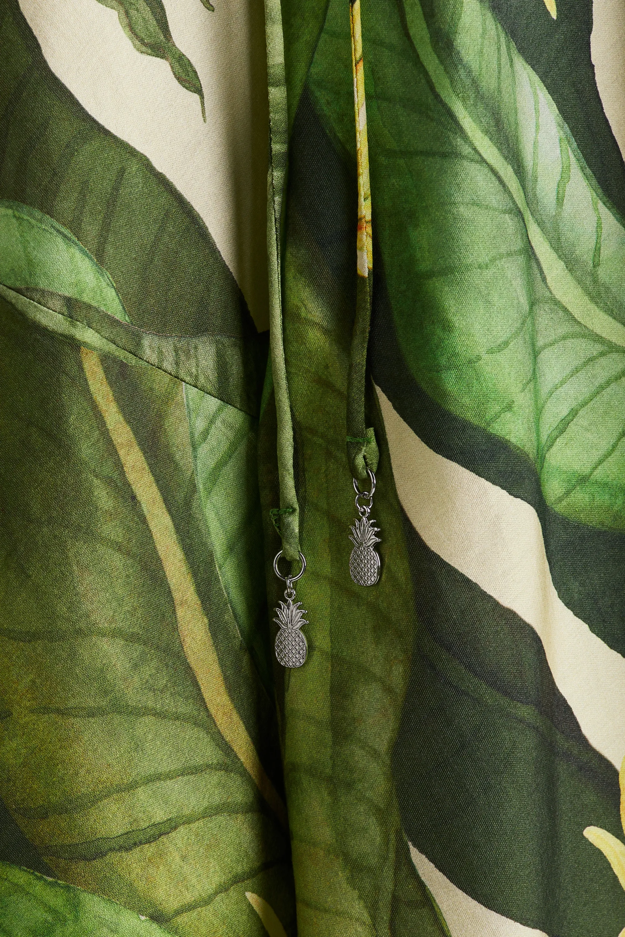Robe maxi volumineuse - Vert/motif