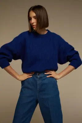 PULL GINETTE ÉCRU CHINÉ — photo 2