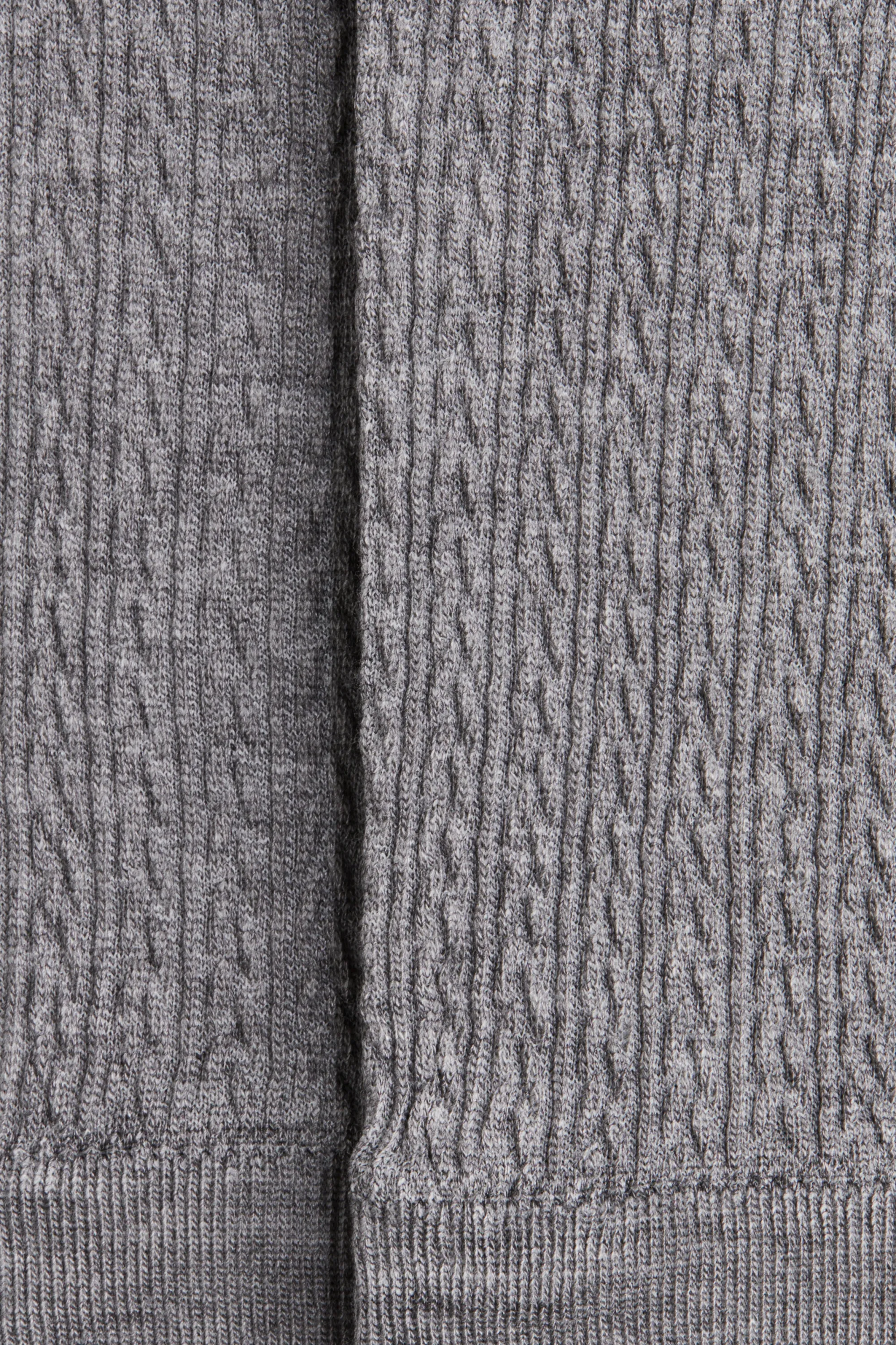 Collant sans pieds en maille torsadée - Gris chiné