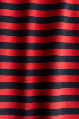Top à encolure bateau avec manches longues - Bleu marine/rayures rouges — photo 4