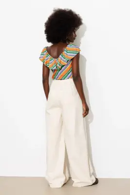 Crop top rayé Femme — photo 4