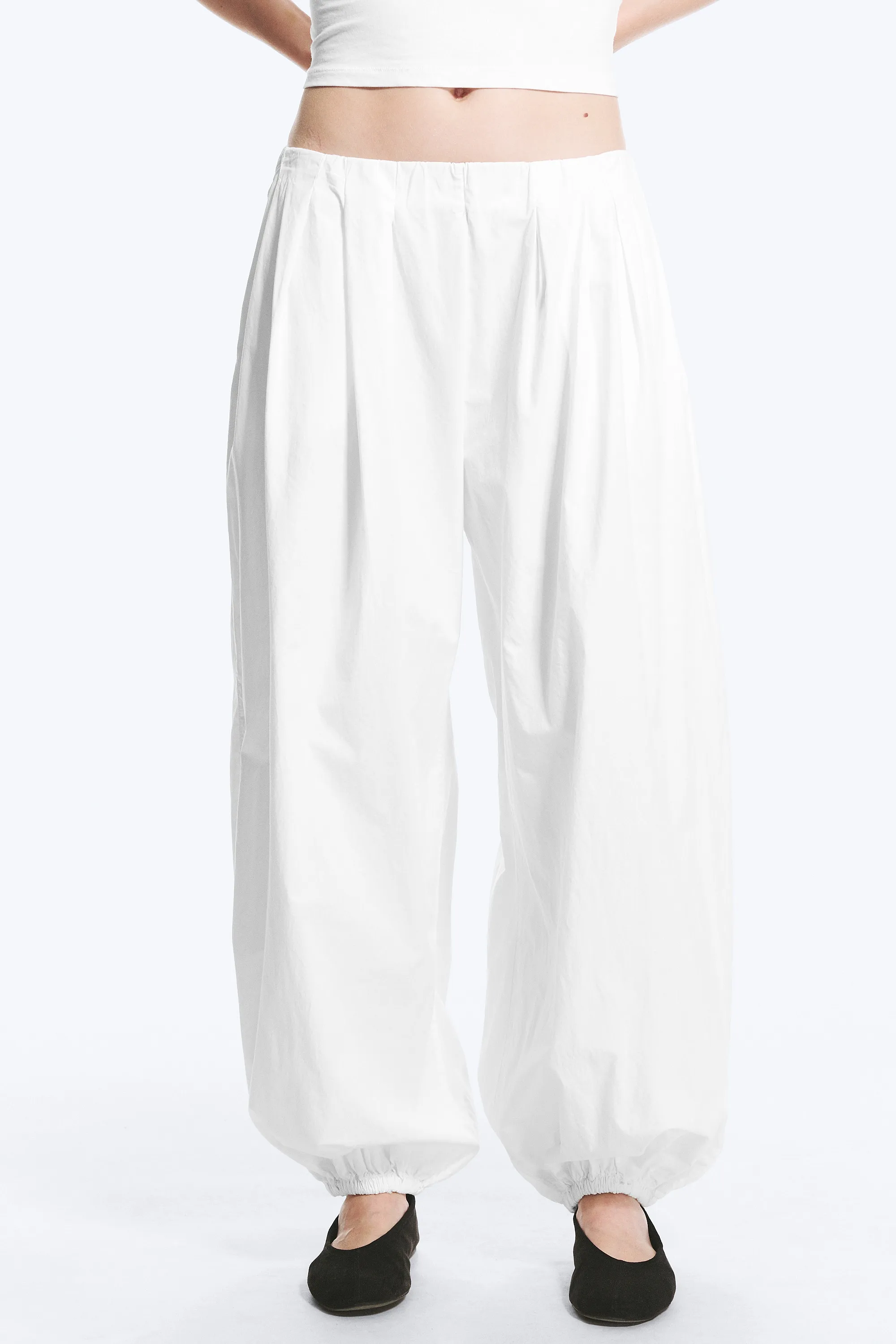 Pantalon ballon en coton - Blanc