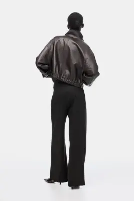 Pantalon large - Marron foncé — photo 3