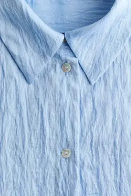 Chemise en lyocell mélangé - Bleu clair — photo 5