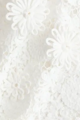 Top façon crochet avec applications - Blanc — photo 3