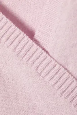 Cardigan cache-cœur en maille col V - Rose clair — photo 3