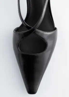 Escarpins à brides arrière et entrecroisées - Noir — photo 3