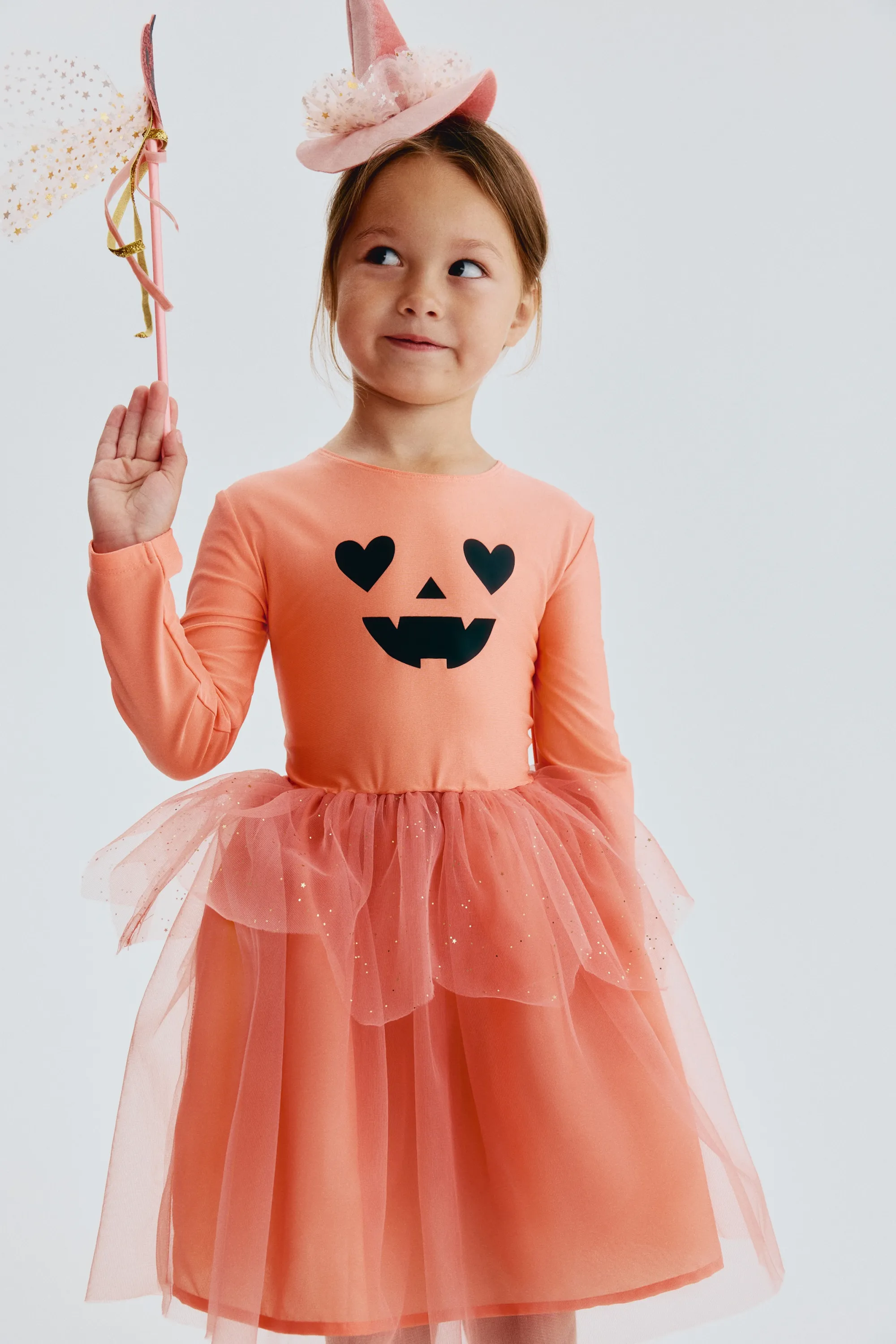 Robe de danse avec jupe en tulle - Orange/citrouille d'Halloween