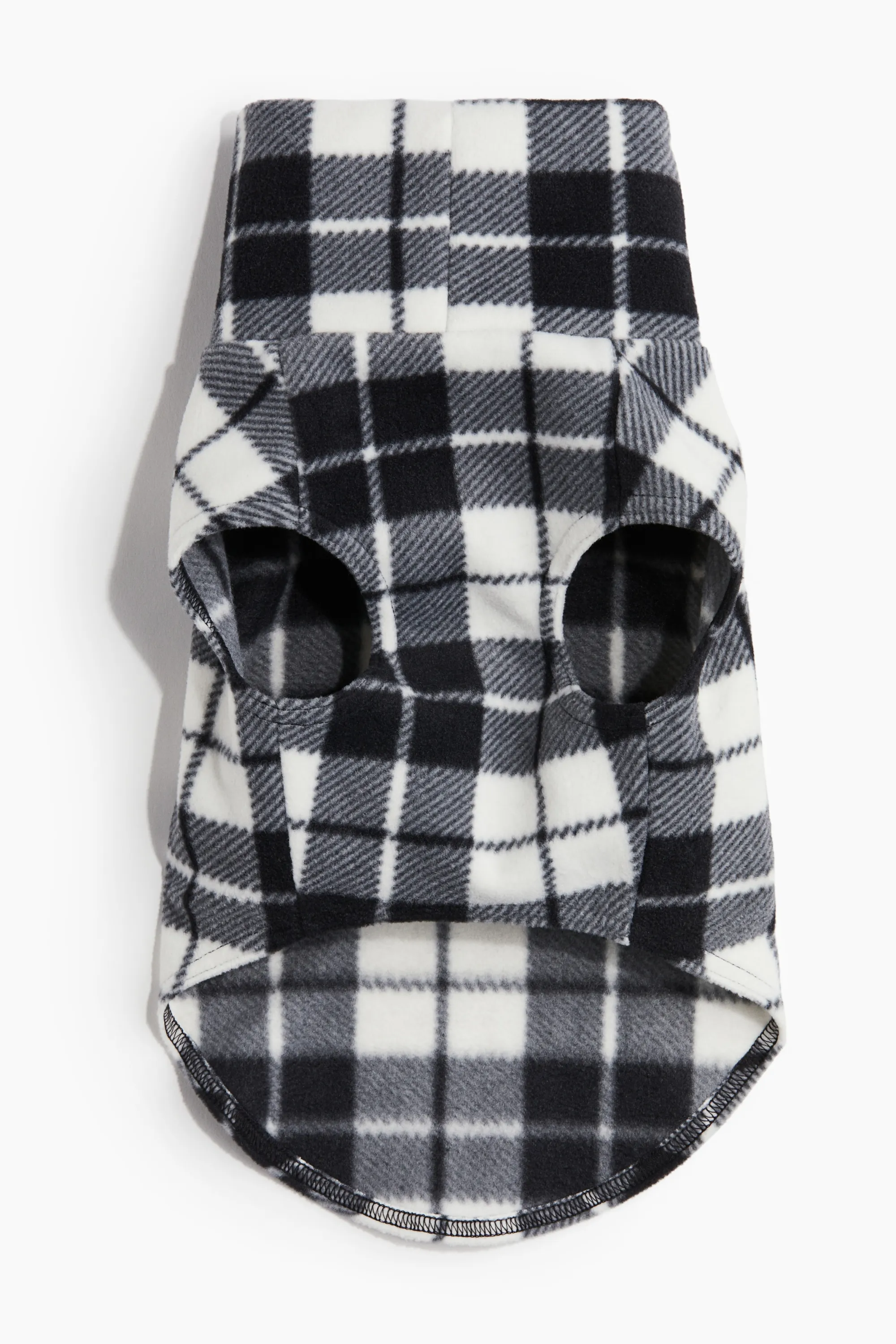 Sweat polaire pour chien - Blanc/carreaux
