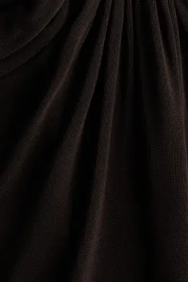 Top en viscose à effet drapé - Marron foncé — photo 5