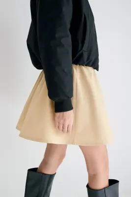 Jupe évasée - Beige — photo 1