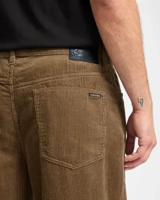 Pantalon Volcom Billow Tapered Cord – Ermine — photo 4