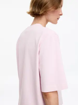 T-shirt signature carré - Rose — photo 4