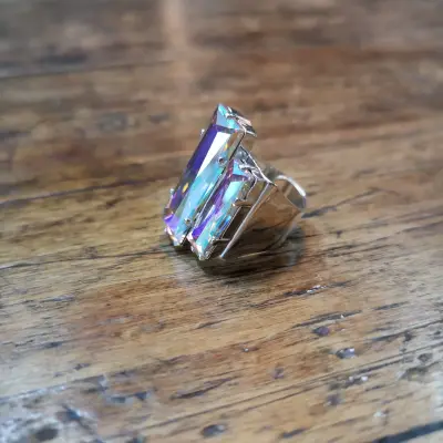 Anna ring with 2 big crystals — photo 2