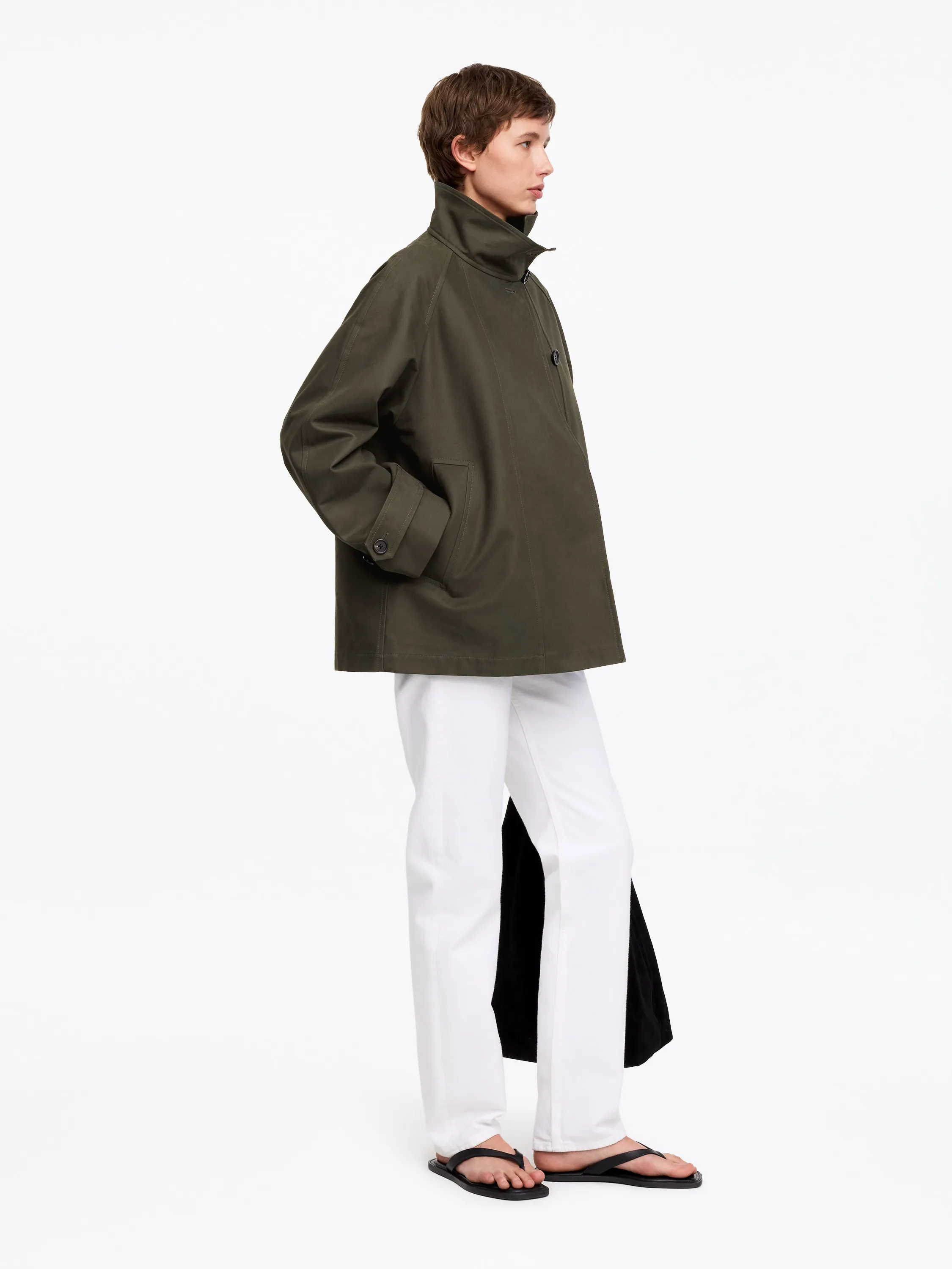 Veste en coton décontractée - Vert kaki