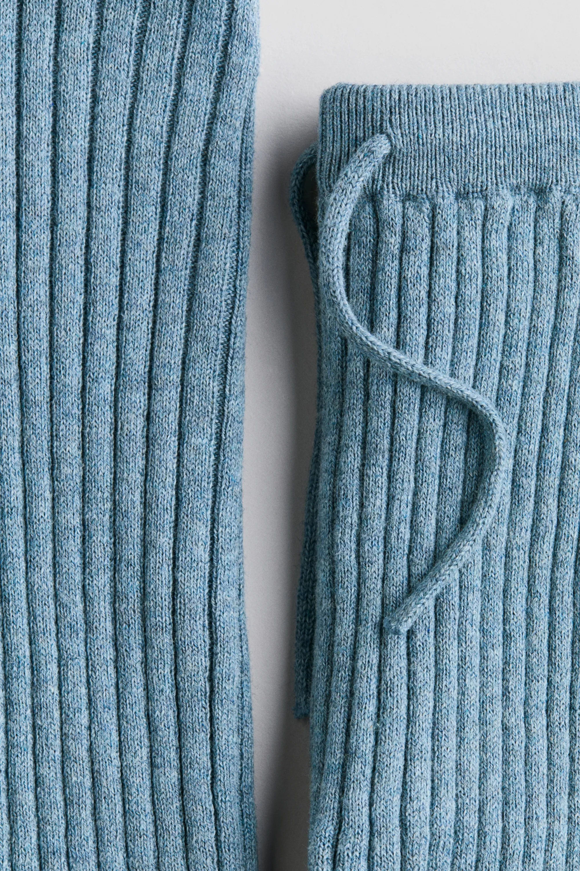 Ensemble 2 pièces en coton à côtes larges - Bleu ancien