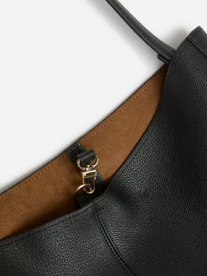 Sac fourre-tout en cuir - Noir — photo 3