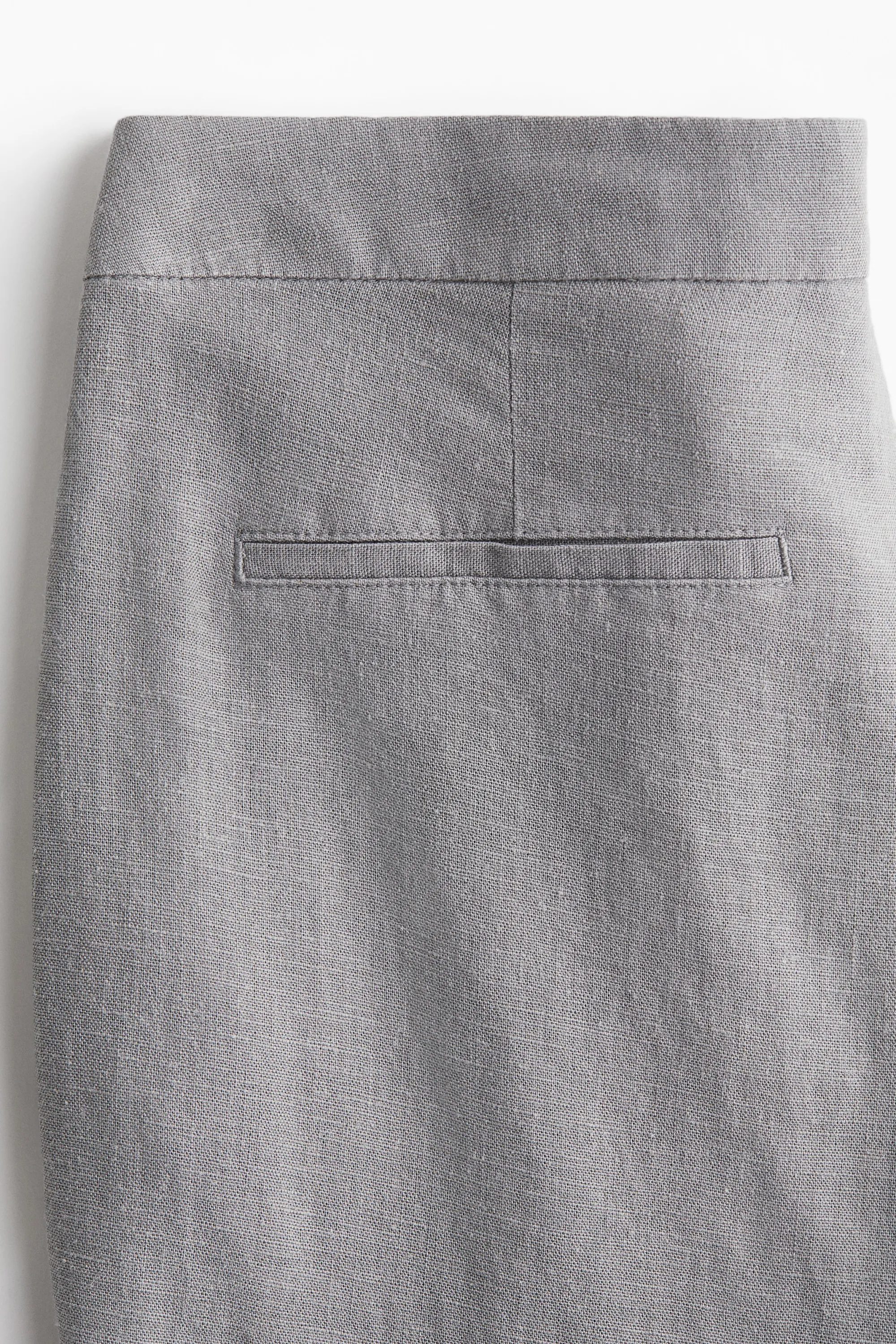 Pantalon chic en lin mélangé - Gris
