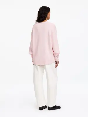 Pull décontracté en laine - Rose — photo 2