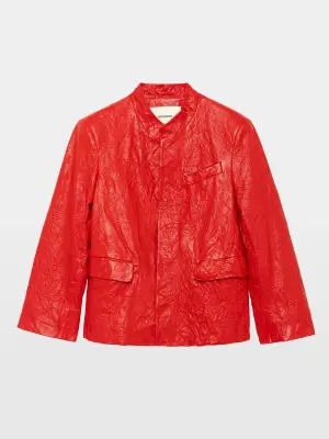 Blazer Veryn Cuir Froissé — photo 4