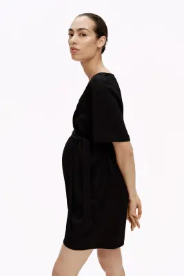 MAMA Combi-short en jersey froissé - Noir — photo 4