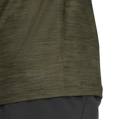 ADIDAS TEE SHIRT STRETCH GRANDE LONGUEUR Kaki — photo 5