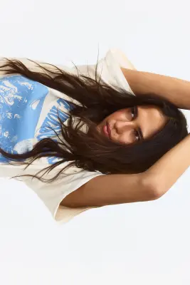 T-shirt oversize imprimé - Crème/The Rolling Stones — photo 2