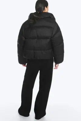 Doudoune courte oversize - Noir — photo 2