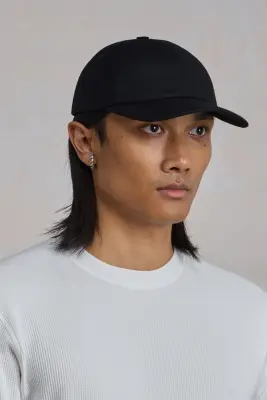 Casquette '6 panel' - Laine Noir — photo 3