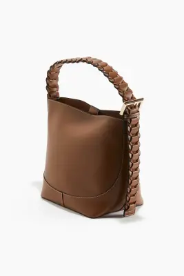 Sac avec bandoulière tressée - Marron — photo 3